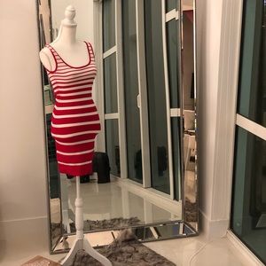 Stripped white and red dress
